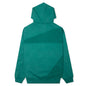 Logo Head Asymmetrical Paneled Hoodie - Teal