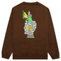 Mushroom House Crewneck - Brown