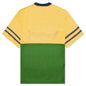 Paneled Football Mesh Shirt - Yellow
