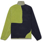Paneled Sherpa Full Zip Jacket - Lime