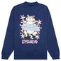 Relaxed Cat Crewneck - Washed Navy