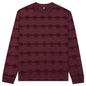 Running Head Textured Stripe L/S Shirt - Burgundy