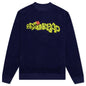 Slime Reverse Fleece Crewneck - Navy