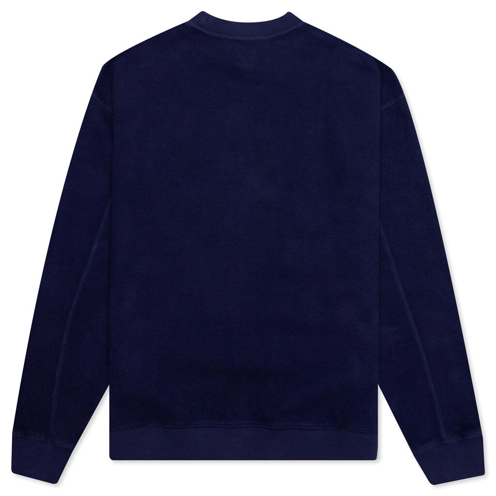 Slime Reverse Fleece Crewneck - Navy