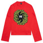 Spit It Oversized Cropped Boxy Sweater - Red