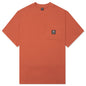 Waffle Knit Mockneck S/S Shirt - Orange