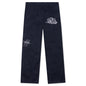 Whips And Chains Wide Leg Pleated Pants - Navy