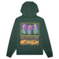 Brain Dead x Gotcha Sci-Fi Surf L/S Hooded Sweatshirt - Green
