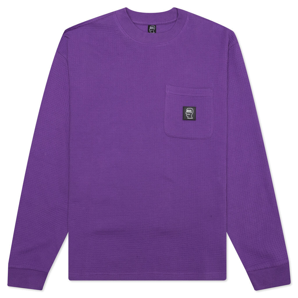 Core Mock Neck Waffle L/S - Purple
