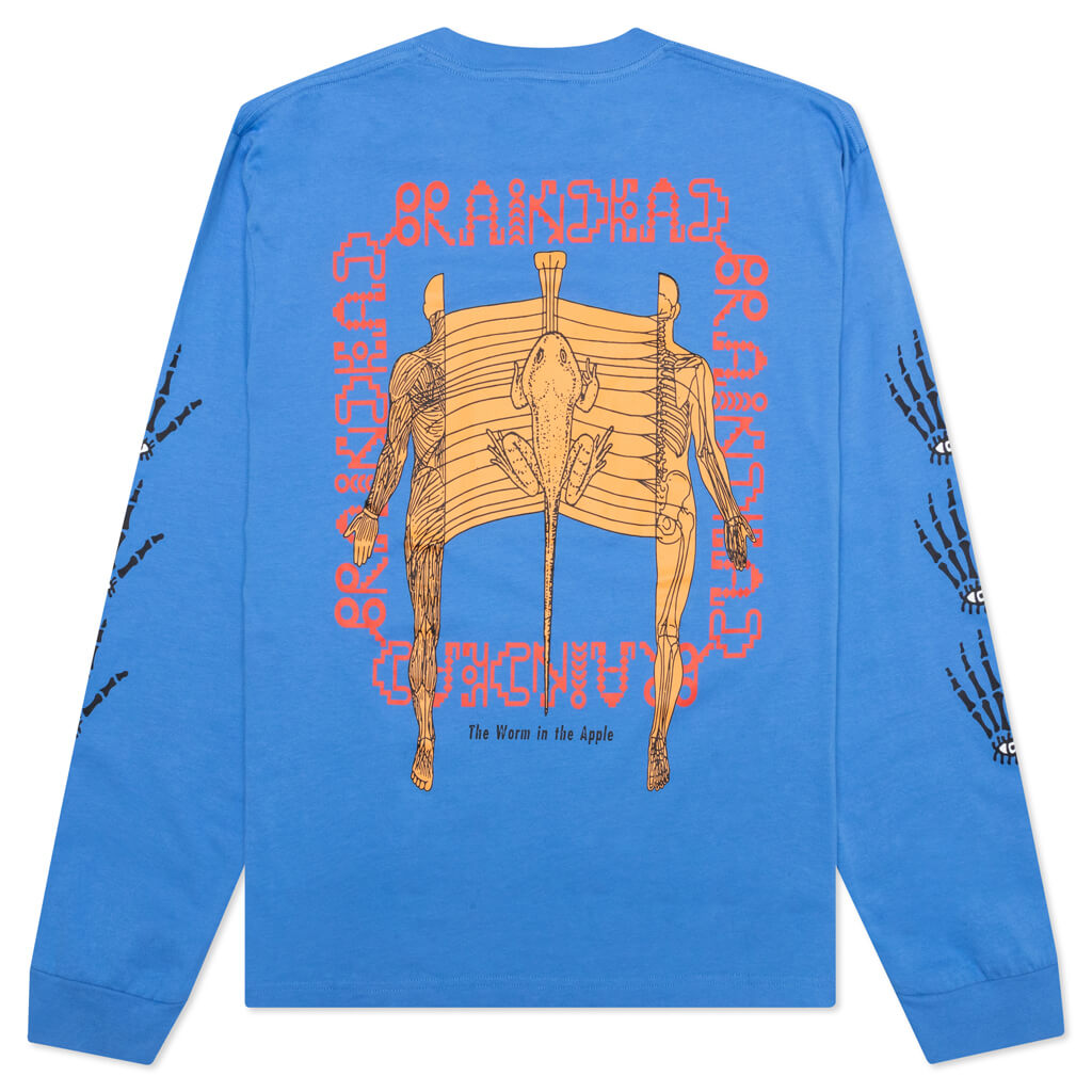 Worm In the Apple Long Sleeve - Blue