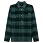 Brushed Plaid Overshirt - Aqua Multi
