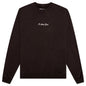 Embroidery Script Logo Crewneck Sweater - Chocolate/Creme