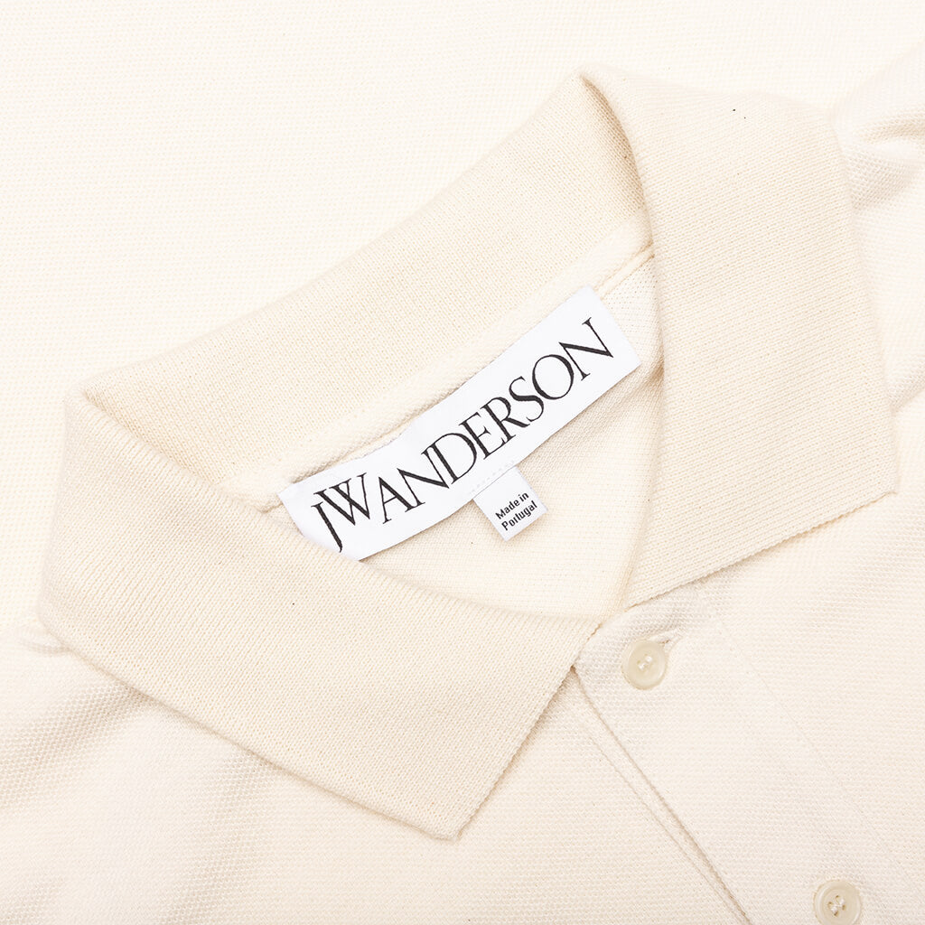Bunny Embroidery Polo Shirt - Beige