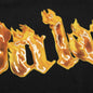 Burning Palm Over Tee - Black/Gold