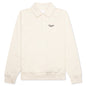 Buttoned Raglan Long Sleeve Sweatshirt - Ivory