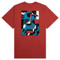 Blue Sitting Pear T-Shirt - Burned Orange