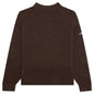 Mirrored Flag Logo Knitted Pullover - Chocolate