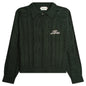 Cable Zip Henley - Green