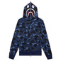 Camo Shark Full Zip Hoodie - Navy