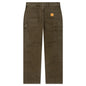 Canvas Double Knee Work Pant - Washed Moss Green