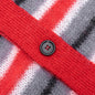 Logo-Embroidered Striped Mohair-Blend Cardigan - Red/Grey