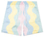 Casa Shell Wave Silk Shorts w/ Drawstrings - Multi