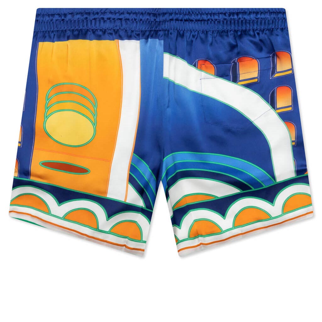 Paysage Silk Satin Shorts - Multi