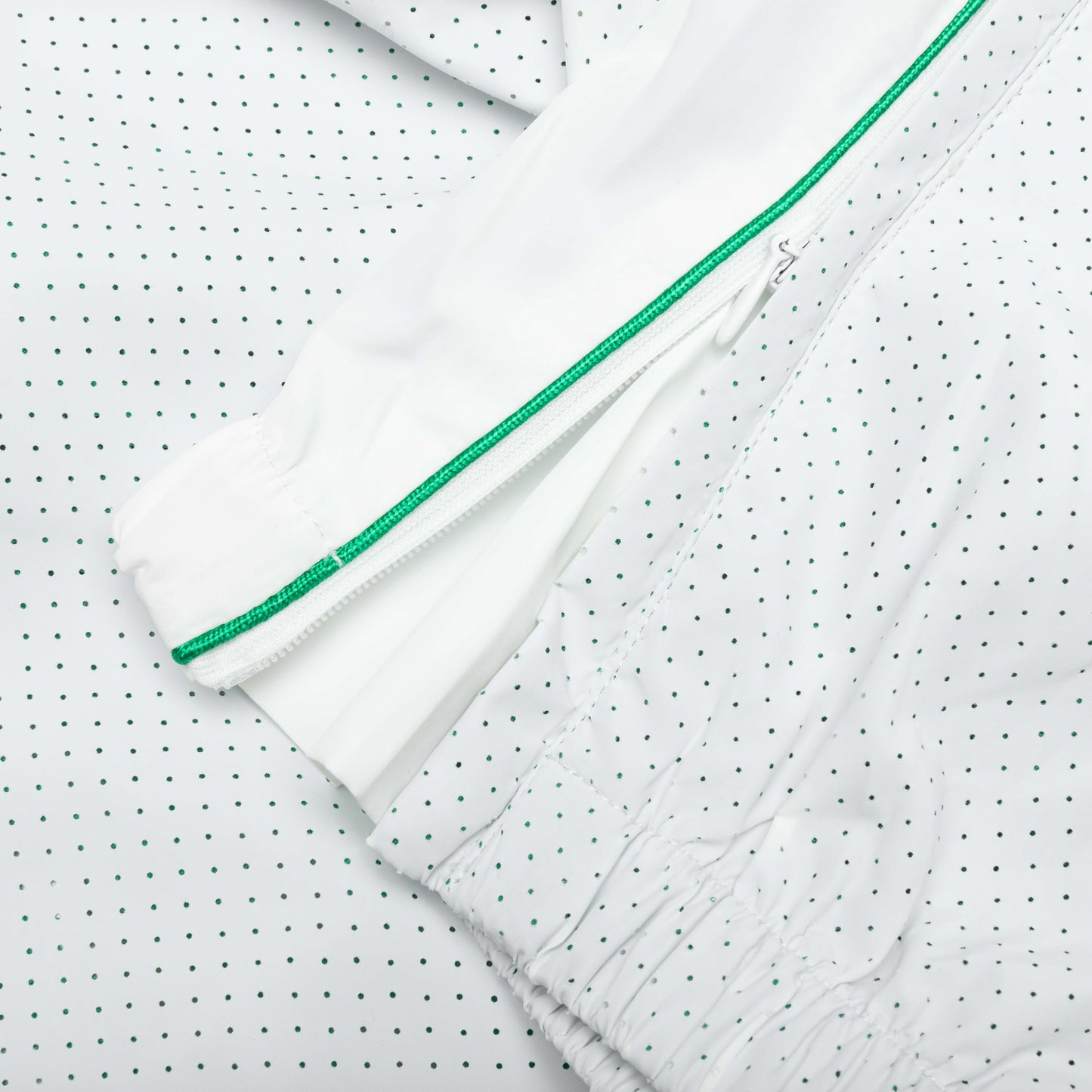 Perforated Layered Track Pant - White/Green