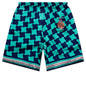 Pool Tile Silk Satin Shorts - Multi