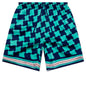 Pool Tile Silk Satin Shorts - Multi