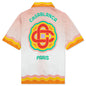 Rainbow Monogram Printed Silk Shirt - White