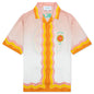 Rainbow Monogram Printed Silk Shirt - White