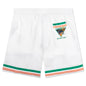 Tennis Club Icon Silk Twill Shorts - White