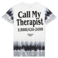 Chinatown Call My Therapist T-Shirt - White/Black Tie-Dye
