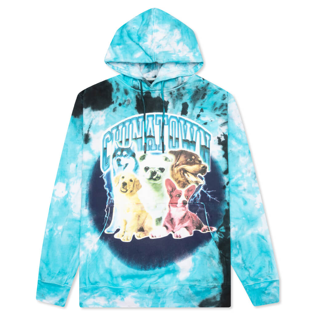 Chinatown Dawg Lightning Arc Hoodie - Sky Blue Tie-Dye