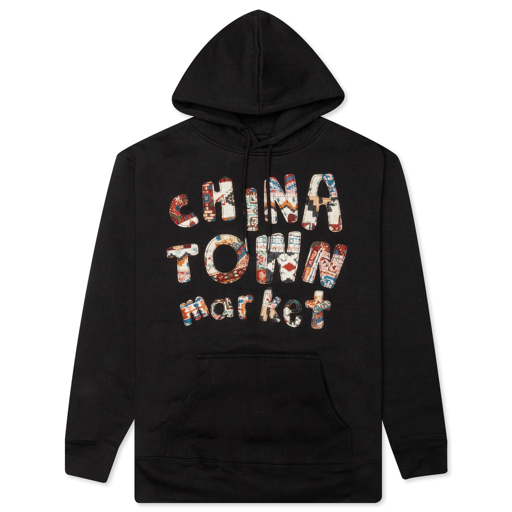 Chinatown Patchwork Hoodie - Black