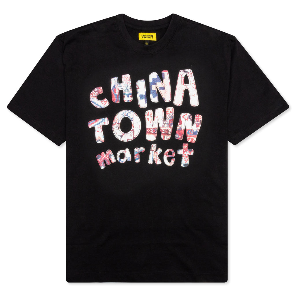 Chinatown Patchwork Tee - Black