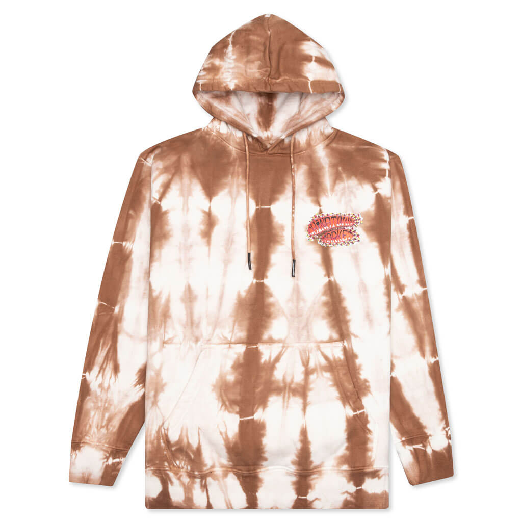 Chinatown Pop Rocket Tie-Dye Hoodie - Brown Tie-Dye