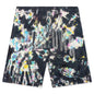 Chinatown Rhinestone Arc Overdye Tie Dye Shorts - Tie Dye