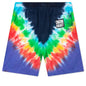 Chinatown Rhinestone Arc RGY Tie Dye Shorts - Tie Dye