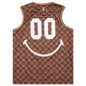 Chinatown Smiley Cabana Basketball Jersey - Brown