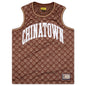 Chinatown Smiley Cabana Basketball Jersey - Brown