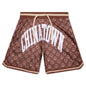 Chinatown Smiley Cabana Basketball Shorts - Brown