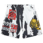 Chinatown Smiley Champions 3 Rings Tie-Dye Sweatshorts - Grey