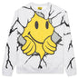 Chinatown Smiley Dry Wall Breaker Crewneck - Ash Grey