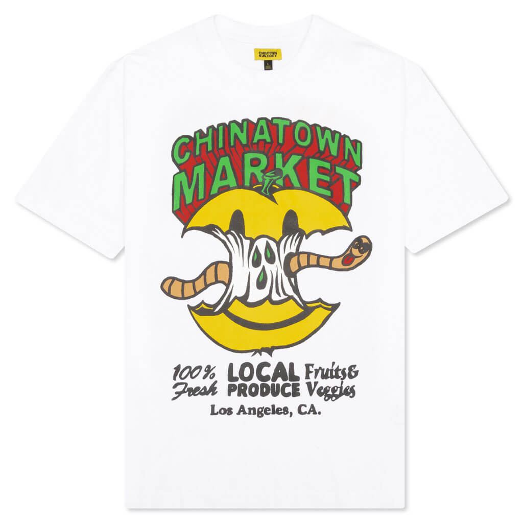 Chinatown Smiley Local Produce Apple Tee - White