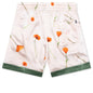 Color Block Silk Shorts - Poppy Ivory