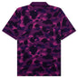 Color Camo Large Ape Head Relaxed Fit Polo Shirt - Purple