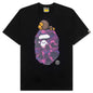 Color Camo Milo on Big Ape Tee - Black/Purple