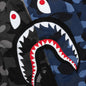 Color Camo Separate Shark Full Zip Hoodie - Black/Navy